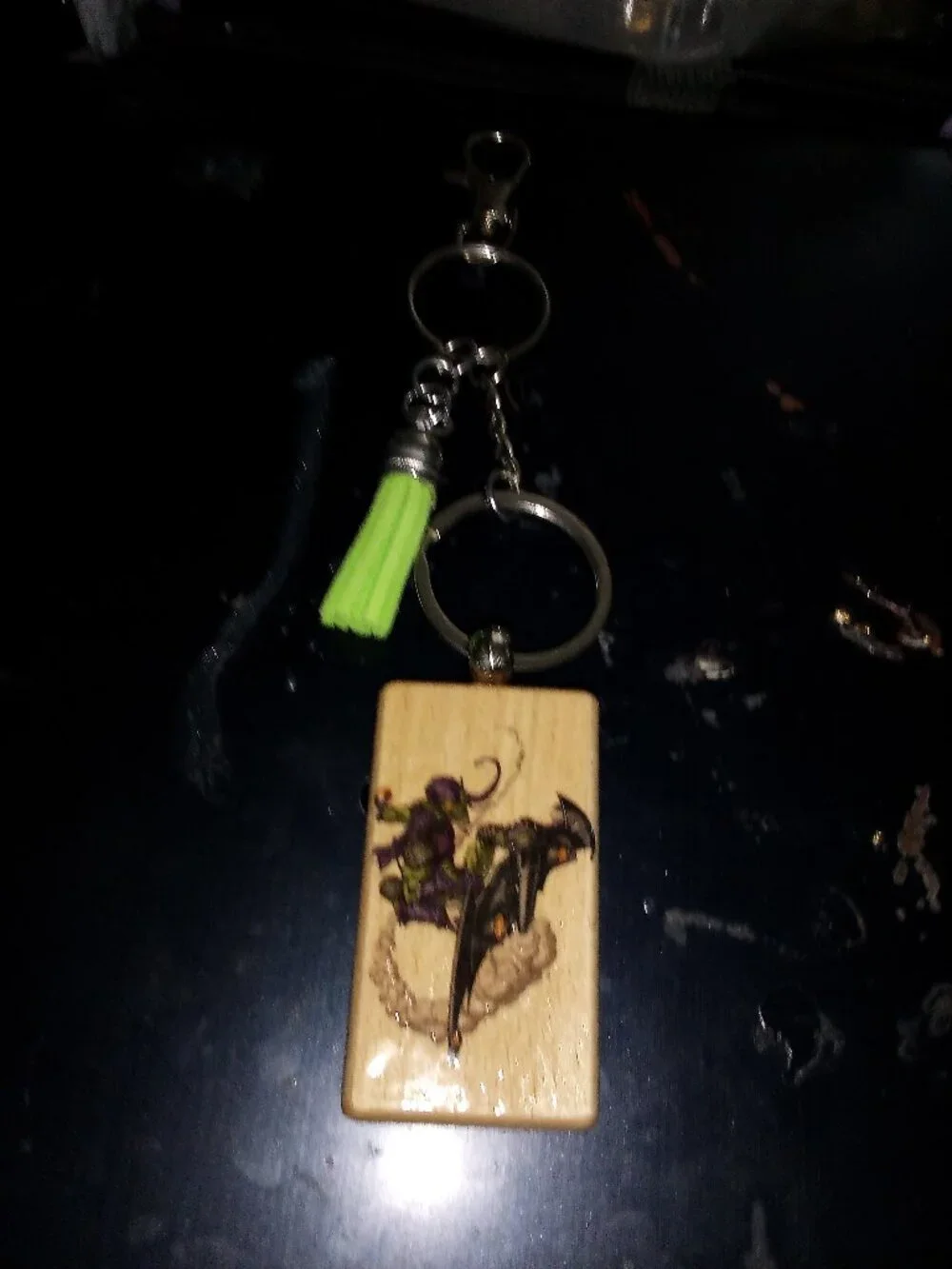 Handmade Spiderman Green Goblin Bag Charm